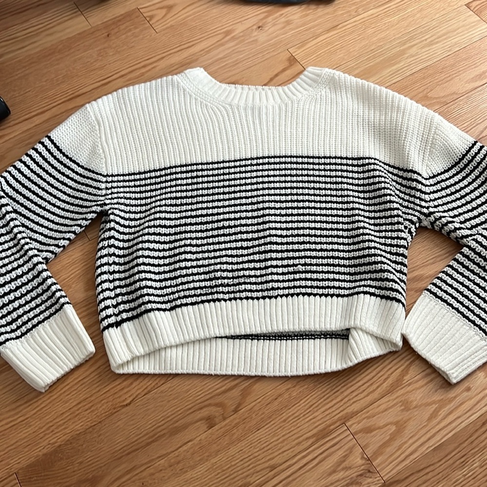 Striped garage sweater